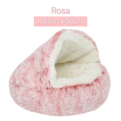 Winter Plush Pet Cat Bed round Cat Cushion Cat House 2 in 1 Warm Cats Basket Pet Sleep Bag Kitten Nest Kennel for Small Dog Cats