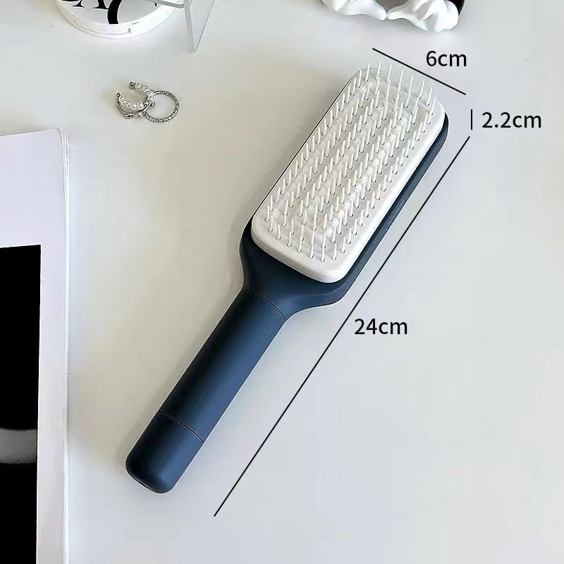 4 in 1 Self Cleaning Hair Brush New Self-Cleaning Anti-Static Massage Comb Scalable Rotate Lifting Self Cleaning Hairbrush